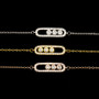 Simple Design Dot Bar Bracelet Micro Pave AAA