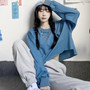 Kpop Korean Style Clothes  Crewneck Sweatshirt  Cropped Hoodie Long Sleeve Fall 2020 Women Hoodie Oversize Tops Autumn AA027S50