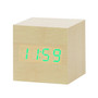 LED Wooden Alarm Clock Watch Table Voice Control Digital Wood Despertador Electronic Desktop USB/AAA Powered Clocks Table Decor