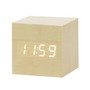 LED Wooden Alarm Clock Watch Table Voice Control Digital Wood Despertador Electronic Desktop USB/AAA Powered Clocks Table Decor