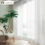 NAPEARL European style jacquard design home decoration modern curtain tulle fabrics organza