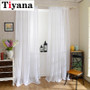 Europe Solid White Yarn Curtain Window Tulle Curtains For Living Room Kitchen Modern Window