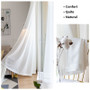 Solid White Thick Tulle Curtains For Living Room Bedroom Sheer Curtains Modern Voile