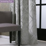 Silver Jacquard Chenille Blackout Curtains Drape For Bedroom Home Deco