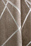 Silver Jacquard Chenille Blackout Curtains Drape For Bedroom Home Deco