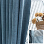 Blackout Curtains For the Bedroom Window Treatment Solid Stripe Drapes Thermal Insulated