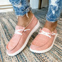 Women Casual Shoes Lace Up Canvas Loafers Summer Soft Breathable Shoes Student Girl Lightweight Ladies Sneakers Plus Size