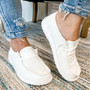 Women Casual Shoes Lace Up Canvas Loafers Summer Soft Breathable Shoes Student Girl Lightweight Ladies Sneakers Plus Size