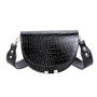 Luxury Crocodile Pattern Crossbody Bags for Women Half Round Messenger Bag PU Leather Handbags Shoulder Bag sac main femme