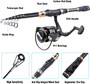 Carbon Fiber Telescopic Fishing Rod with Reel Combo