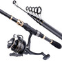 Carbon Fiber Telescopic Fishing Rod with Reel Combo