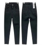 2020 spring autumn fashion black denim trousers with holes at thigh female hot sell slim jeans super stretched pants wholesale