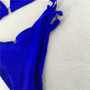 Bikini Blue Halter Bandage Swimsuits High Waist