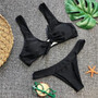 Bow-knot Style Swimwear women Bandage Bikini push up