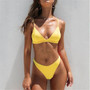 Brazilian Bikini Set Women Solid High Cut Bathing Suit