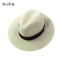 DeePom Panama Hat Summer Sun Hats for Women Man Beach Straw Hat for Men UV Protection Cap chapeau femme 2020 Folding Korean Jazz