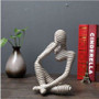 Sculpture Modern Abstract Art Thinker Figure for Bookends andDisplay