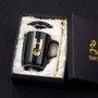 400ml Gold & Black Ceramic Coffee Mug With Lid And Spoon
