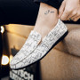 Printed Canvas Mens Loafers