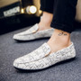 Printed Canvas Mens Loafers