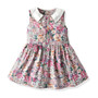 Summer Girl Sleeveless Flower Print Formal Dress Little Girls Princess Dresses