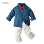 Tem Doger Boy Clothing Sets  Long Sleeve Tie Shirts+Pants 2PCS