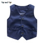 Autumn Fashion Baby Suit Baby Boys Clothes Gentleman Bow Tie Rompers + Vest + pants Baby Set