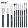 BEILI Black Makeup brushes set Professional Natural goat hair brushes