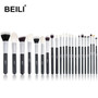 BEILI Black Makeup brushes set Professional Natural goat hair brushes