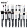 BEILI Black Makeup brushes set Professional Natural goat hair brushes