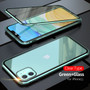 Double Sided Magnetic Adsorption Metal Glass Case For iPhone 11 Pro XR XS Max For iPhone 7 8 6 Plus SE2 360 Full Protector Cover