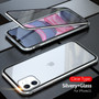 Double Sided Magnetic Adsorption Metal Glass Case For iPhone 11 Pro XR XS Max For iPhone 7 8 6 Plus SE2 360 Full Protector Cover