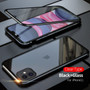Double Sided Magnetic Adsorption Metal Glass Case For iPhone 11 Pro XR XS Max For iPhone 7 8 6 Plus SE2 360 Full Protector Cover