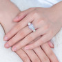 Royal Lavender White Fire Opal Ring