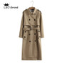 Vee Top women casual solid color double breasted outwear fashion sashes office coat chic epaulet design long trench 902229