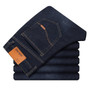 Brand 2020 New Men's Fashion Jeans Business Casual Stretch Slim Jeans Classic Trousers Denim Pants Male Black Blue