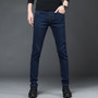 2020 New Arrival Men's Denim Jeans Straight Full Length Pants with High Elasticity Slim Pants Man Fashion Mid-waist Jeans men