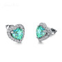 Luxury Stud Earrings Fashion Small Opal Heart Earrings For Women