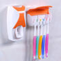 Bathroom Wall Mount Automatic Toothpaste Dispenser 5 Toothbrush Holder