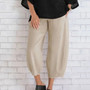 Women Cotton Summer Casual Wide Leg Pants