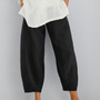 Women Cotton Summer Casual Wide Leg Pants