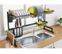 Stainless Steel Kitchen Shelf Organizer Dishes Drying Rack Over Sink