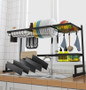 Stainless Steel Kitchen Shelf Organizer Dishes Drying Rack Over Sink