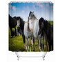 Horse Shower Curtain Eco-friendly Washable Bath Home Decor