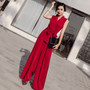 V-neck Jumpsuits Wide Leg