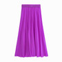 Skirts with Belt High Waist Chiffon Pleated