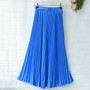 Skirts with Belt High Waist Chiffon Pleated