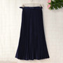 Skirts with Belt High Waist Chiffon Pleated