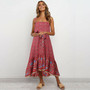 Boho Dress Floral Long Maxi Dresses For Women  Beach Sundress