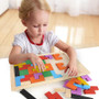 Wooden Multi-Color Tangram Tetris Toy